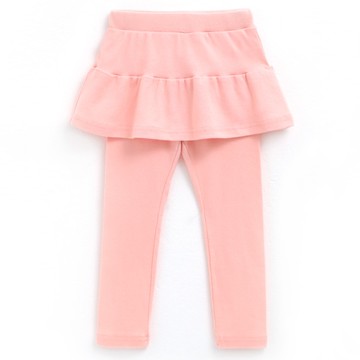 韓國 OZKIZ - 百搭荷葉褲裙-淺粉紅