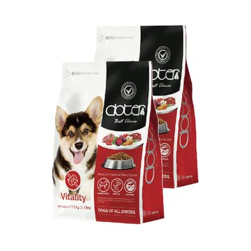 【doter寵愛物語】健康犬糧1.5kg-活力保健（2包）