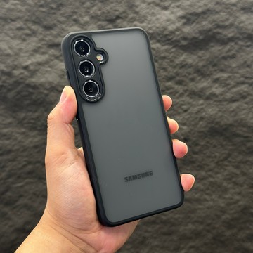 高品質直邊磨砂亞克力手機殼適用三星S26Ultra全包24U硬殼S23 防摔S22 S25 爆款A54簡約透明A34