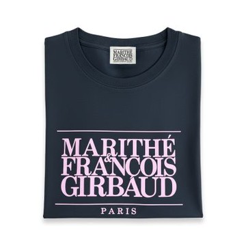 MARITHÉ FRANÇOIS GIRBAUD MFG 女款短版 經典LOGO 短袖上衣 T恤-海軍藍