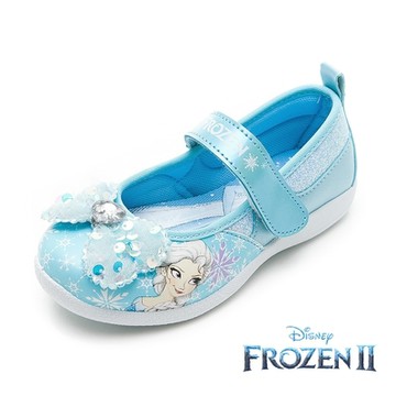 【Disney 迪士尼】童鞋 冰雪奇緣-亮晶晶公主鞋/室內鞋 透氣 輕量 抗菌 休閒 藍色(FOKP15316)