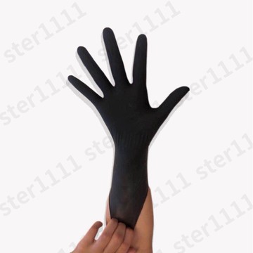 進口 厚薄適中刺青紋身美容紋繡一次性乳膠手套 黑色手套工作手套高彈性抗敏感