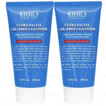 Kiehls 契爾氏 冰河保濕無油清爽潔面慕斯(150ml)*2(公司貨)