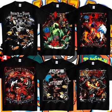 美系動漫日系2024潮牌流行男士T恤動漫卡通短袖寬松圓領3d1-102