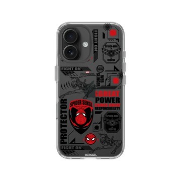 iPhone 16 Clear Case（相機按鈕） 透明 - 蜘蛛人 Spider-man - 蜘蛛人 - 標誌圖案