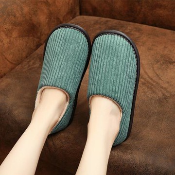 冬季包腳帶后跟布藝保暖棉拖鞋男女居家室內防滑軟底靜音月子棉鞋