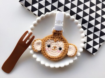 chuchu手作 猴子款款 嬰兒平安符袋 寶寶護身符平安符套 平安符夾