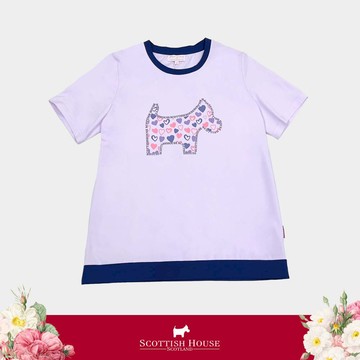 【SCOTTISH HOUSE】 浪滿紫愛心狗狗短袖T CGT21252