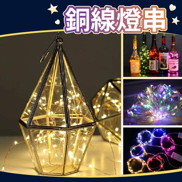 【台灣現貨】LED銅線燈串 圓球燈 銅線燈 螢火蟲燈 聖誕燈 背景燈 氣氛燈 裝飾 雪花燈 燈串 露營 氣球快易送