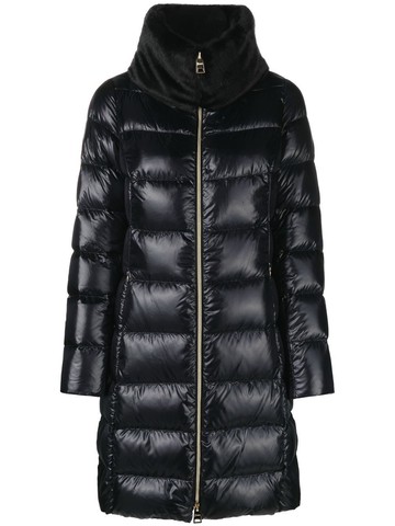 Herno Ultralight Nylon And Faux Fur Coat