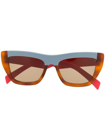 Marni Eyewear - colour-block cat-eye sunglasses - women - Acetate - 52 - Grey