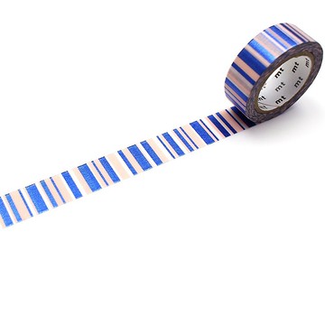 mt Deco 金屬光澤 和紙膠帶 / 重疊條紋 (MT01D543)