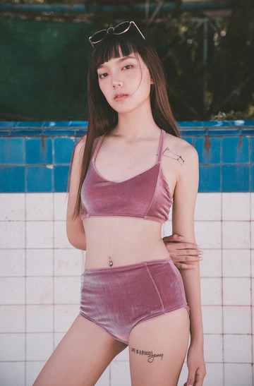 【雙11折扣】游泳衣 Velvet dusty rose - bikini set