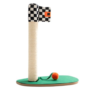 meoofun 喵乎汪也 高爾夫貓抓柱系列-果嶺 耐抓劍麻材質 穩固底座 附帶逗貓球玩具  1入  43 x 50 x 28cm