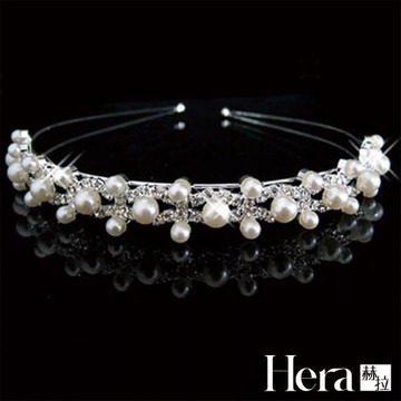 Hera 赫拉 甜美新娘韓版時尚水鑽珍珠裝飾髮箍/頭飾