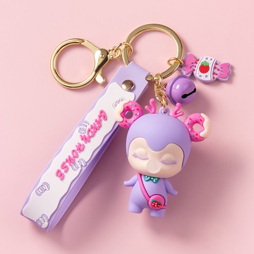 糖果娃娃可愛鑰匙扣掛件創意網紅卡通汽車鏈鎖匙圈環女ins包掛飾