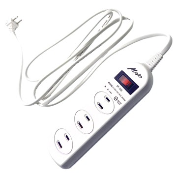 Mayka 明家 2孔1開3插延長線 L型插頭 過載自動斷電保護 AC 125V 15A 1650W SP-305  1.8m  SP-305-6  1個