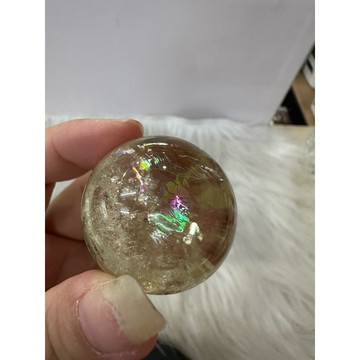 遇見～黃水晶球 RM4 黃水晶 水晶球 爆彩水晶球 水晶 帶彩黃水晶 天然水晶