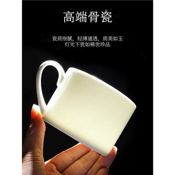 歐式純白骨瓷咖啡杯套裝金邊陶瓷英式杯碟酒店下午茶杯牛奶杯商用