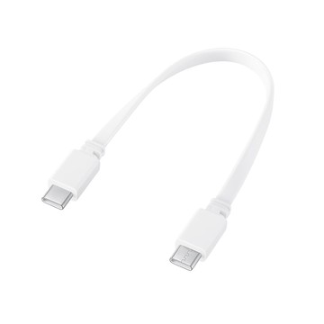 【Samsung 三星】三星製造 20cm扁線短版 Type-C to Type-C充電線 - 行動電源適用 (袋裝)