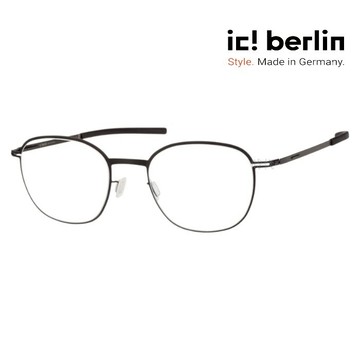 【ic! berlin】Vorias Black 德國薄鋼眼鏡 公司貨 台南時代眼鏡 蔡司優視力專家