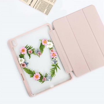 愛心花環手工押花iPad殼 iPad Air 11寸13寸iPad Pro11寸13寸