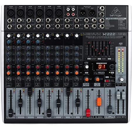 Behringer アナログミキサー 12チャンネル2バス 1ノブコンプ エフェクト USBオーディオインターフェース搭載 XENYX X1222USB