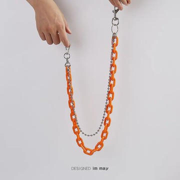 牛仔褲裝飾掛件彩色蹦迪鏈條配飾國潮牌嘻哈街頭多色百搭褲鏈男女