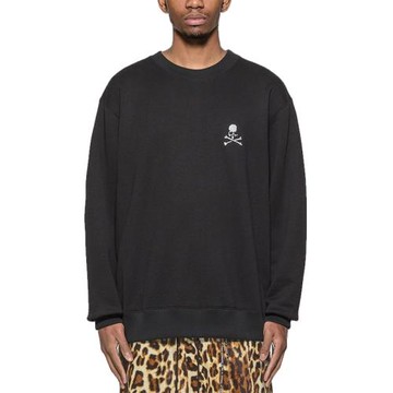 sweatshirt反光骷髏頭圓領衛衣潮牌健康棉復古