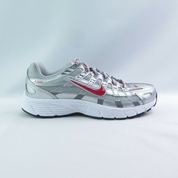NIKE HV5064002 P-6000 大童休閒鞋 女鞋 金屬銀灰x紅【iSport愛運動】