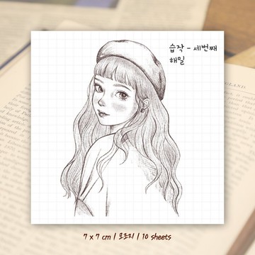 繪畫練習 ver3 (hamil) 復古女孩女士人物貼紙