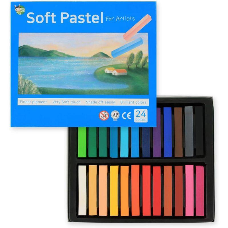 HASHI ハシ 専門家用 無毒性 ソフト パステル セット チョーク カラー soft long pastels