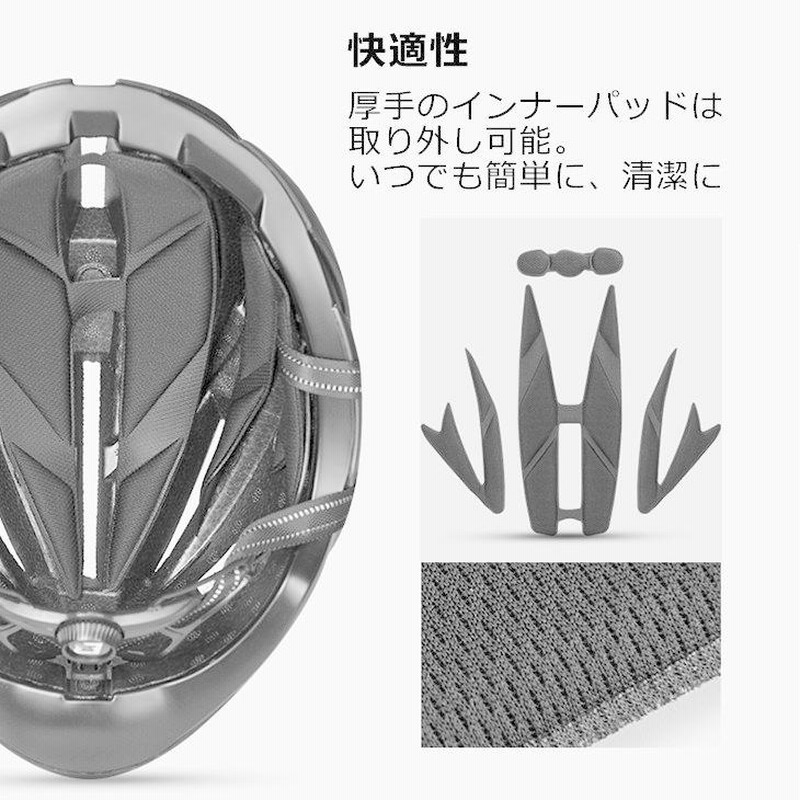 ヘルメット 57cm 62cm対応 サイズ調整可能 自転車用 スポーツバイク用 白 黒 ロードバイク Rockbros ロックブロス 通販 Lineポイント最大get Lineショッピング