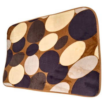 珊瑚絨地墊 2件組 聚酯纖維 滴塑防滑  咖啡石頭  40CM x 60CM