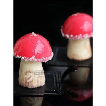 網紅抖音甜品小蘑菇慕斯模具 仿真蘑菇造型西點蛋糕模具硅膠磨具