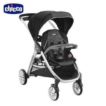 chicco官方直營-Bravo for 2雙人秒收手推車(鋼鐵灰)