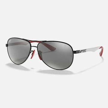 RAY BAN 法拉利聯名款 碳纖維輕量水銀太陽眼鏡(RB8313M-F0096G 61mm 水銀鏡片)