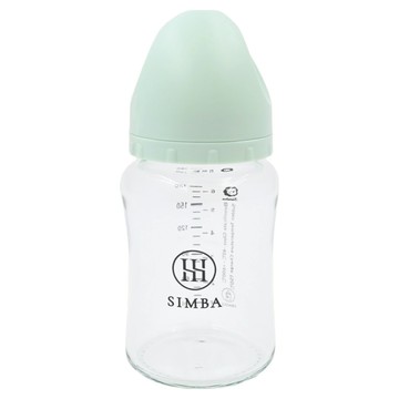 Simba 小獅王辛巴 蘊蜜質金玻璃寬口防脹氣奶瓶 新生專用  綠沐  180ml  1個