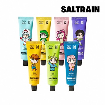 SALTRAIN BTS x 玩具總動員聯名牙膏70g-全套七件組-RM/Jin/SUGA/j-hop/Jimin/V/Jung Kook