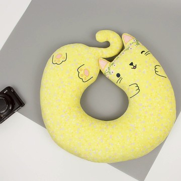 【DIY材料包】貓 U枕|軟絨毛