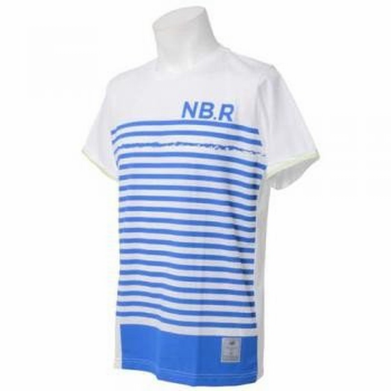 セール New Balance ニューバランス ランニング メンズ半袖tシャツ ランニング ウェア ボーダーtシャツ メンズ Nbr m 001 メンズ 001 ホワイト 通販 Lineポイント最大0 5 Get Lineショッピング