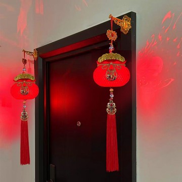 新年燈籠喜慶掛件新款室內客廳入戶門福字鏤空馬年中國風氛圍裝飾