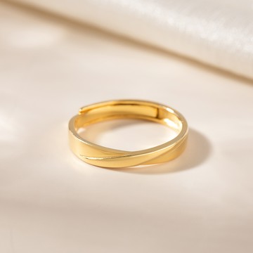 [925純銀]現代極簡素面戒指【SL1040】-金/銀