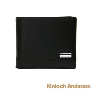 金安德森 BRAND 左右翻子母短夾-黑色(KA183001BKF)