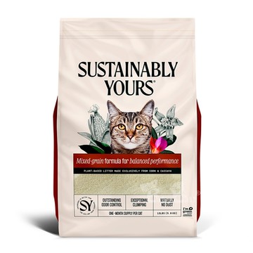 美國善地球 玉米凝結貓砂 多貓家庭版(13LB 紅袋)-3入▲改版升級！更增強凝結力，不可沖馬桶▲