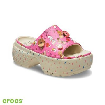 Crocs 卡駱馳 中性鞋 LineFriends聯名 厚底涼拖 Stomp 雪屋 中性鞋-209828-2Y2