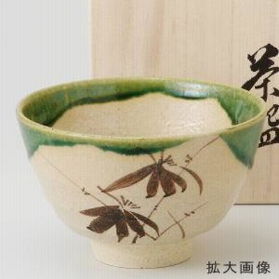 笹模様 抹茶碗 陶楽造 木箱付き 笹模様 抹茶碗 陶楽造 木箱付き