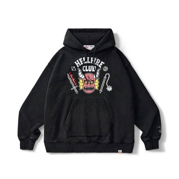 FILTER017® X Stranger Things X Jun Oson 地獄火俱樂部帽T 黑 H8061