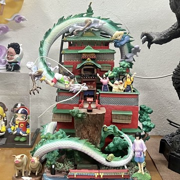 爆殺同行！免運 擺件 禮物 生日禮物 交換禮物 手辦 千與千尋宮崎駿小白龍湯屋油屋動漫手辦周邊潮玩模型雕像擺件禮物 八折下殺 特價出 可開發票