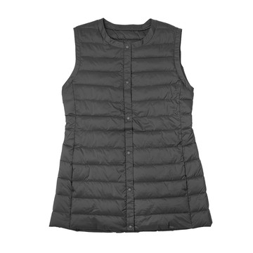 CARET 女款輕薄長版背心，防水防風保暖透氣  L  灰色